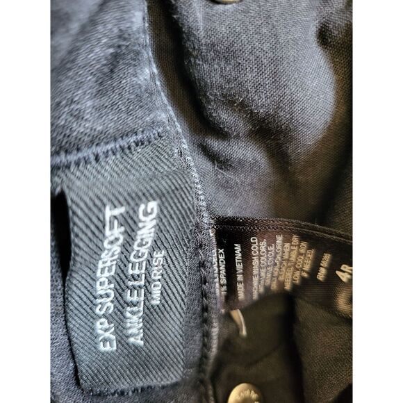 Express Exp Super Soft Ankle Legging Jean 4R Womens High Rise Raw Hem Distressed - Picture 6 of 6